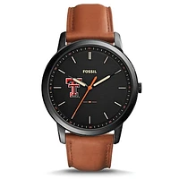 Fossil Texas Tech Red Raiders The Minimalist Slim Leather Watch