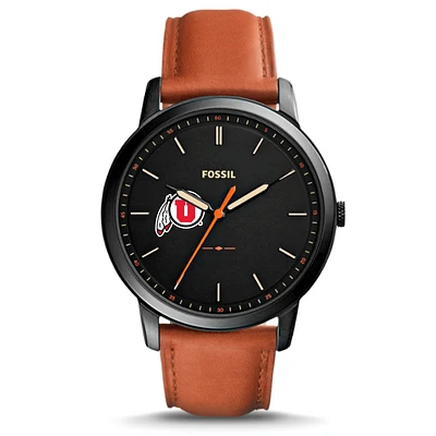 Fossil Utah Utes The Minimalist Slim Leather Watch