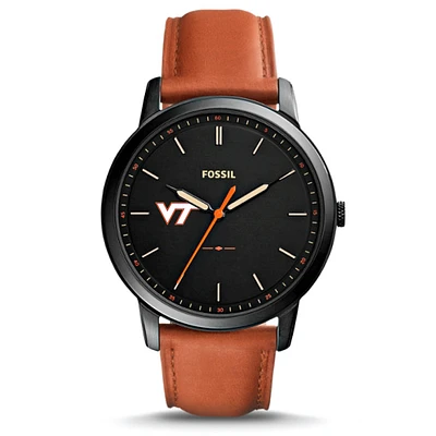 Fossil Virginia Tech Hokies The Minimalist Slim Leather Watch
