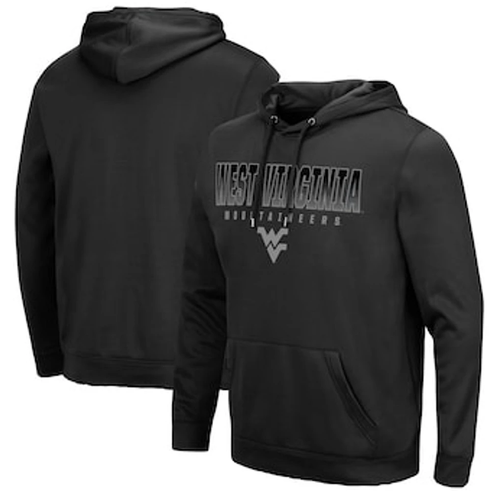 Men's Colosseum Black West Virginia Mountaineers Blackout 3.0 Pullover Hoodie