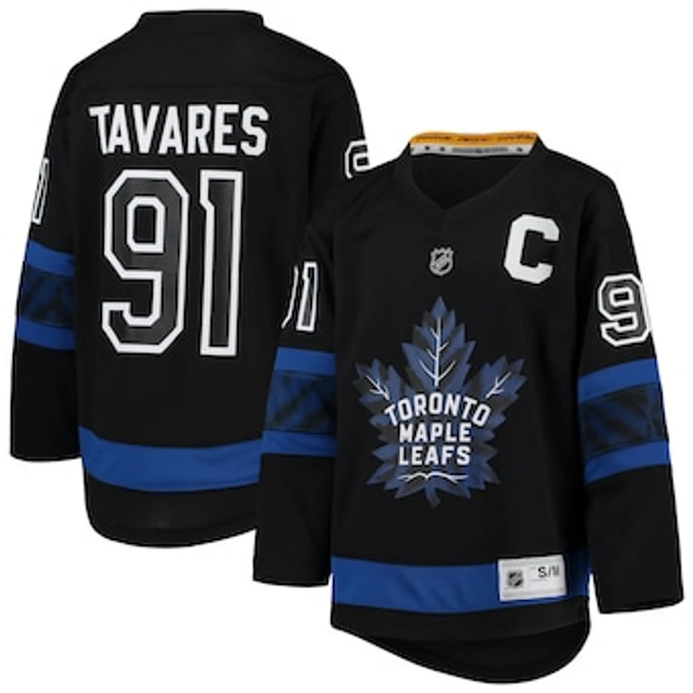 Youth John Tavares Black Toronto Maple Leafs Alternate Replica Player Jersey