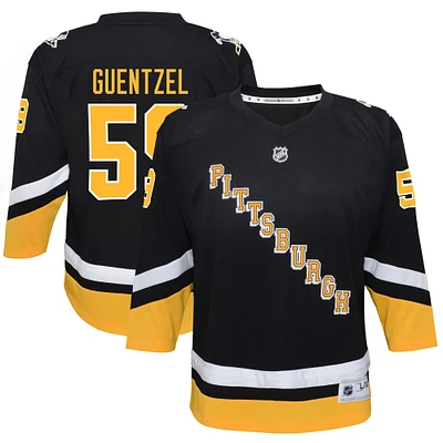 Youth Jake Guentzel Black Pittsburgh Penguins 2021/22 Alternate Replica Player Jersey