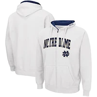 Men's Colosseum Notre Dame Fighting Irish Arch & Logo 3.0 Full-Zip Hoodie