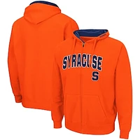 Men's Colosseum Orange Syracuse Arch & Logo 3.0 Full-Zip Hoodie