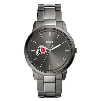 Men's Fossil Utah Utes The Minimalist Three-Hand Smoke Watch