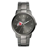 Men's Fossil Utah Utes The Minimalist Three-Hand Smoke Watch