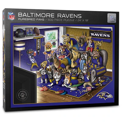 Baltimore Ravens Purebred Fans 18'' x 24'' A Real Nailbiter 500-Piece Puzzle