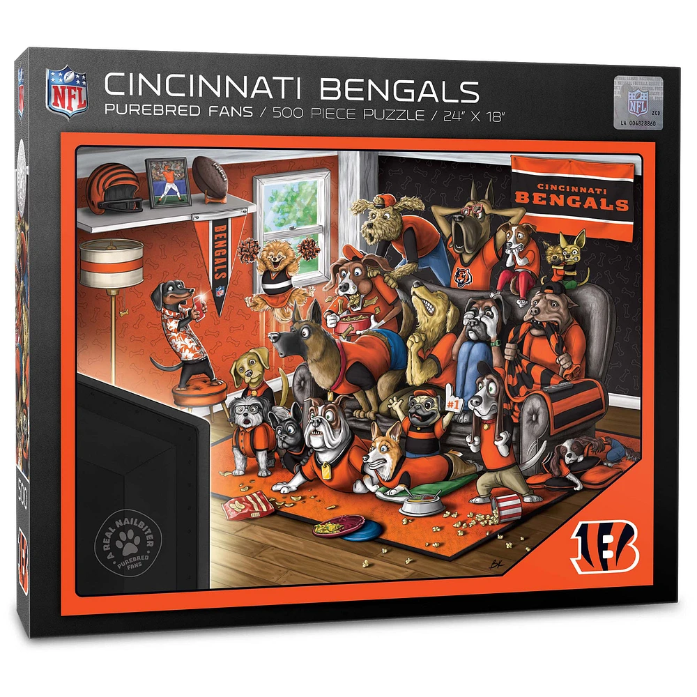 Cincinnati Bengals Purebred Fans 18'' x 24'' A Real Nailbiter 500-Piece Puzzle