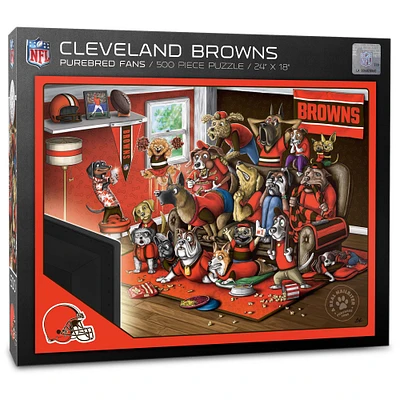 Cleveland Browns Purebred Fans 18'' x 24'' A Real Nailbiter 500-Piece Puzzle