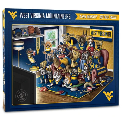 West Virginia Mountaineers Purebred Fans 18'' x 24'' A Real Nailbiter 500-Piece Puzzle