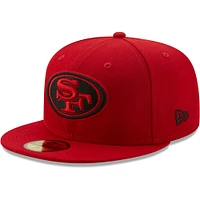 Men's New Era Scarlet San Francisco 49ers Omaha 59FIFTY Fitted Hat