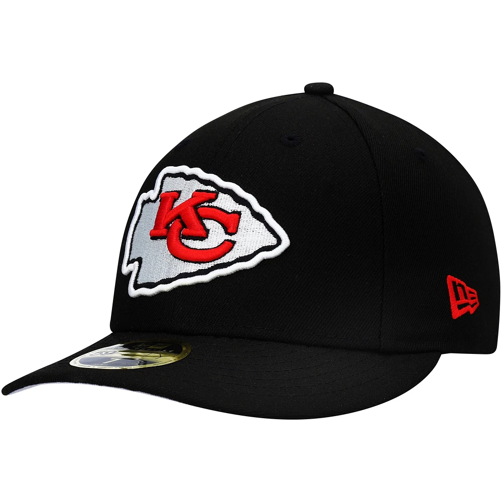 Men's New Era Black Kansas City Chiefs Omaha Low Profile 59FIFTY Fitted Hat