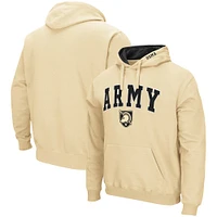 Men's Colosseum Vegas Gold Army Black Knights Arch & Logo 3.0 Pullover Hoodie