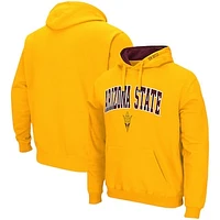 Men's Colosseum Gold Arizona State Sun Devils Arch & Logo 3.0 Pullover Hoodie