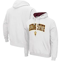 Men's Colosseum White Arizona State Sun Devils Arch & Logo 3.0 Pullover Hoodie