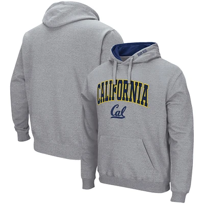 Men's Colosseum Heather Gray Cal Bears Arch & Logo 3.0 Pullover Hoodie