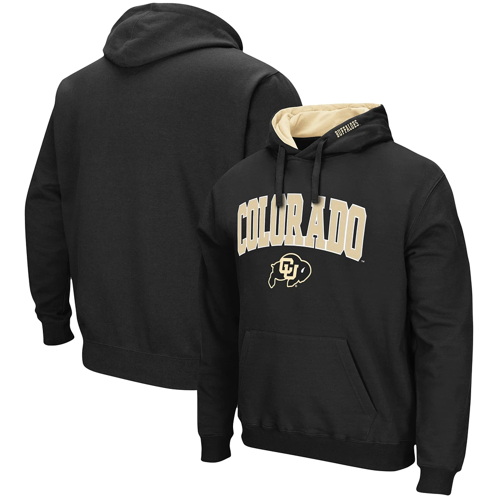 Men's Colosseum Colorado Buffaloes Arch & Logo 3.0 Pullover Hoodie