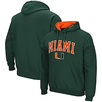 Men's Colosseum Miami Hurricanes Arch & Logo 3.0 Pullover Hoodie