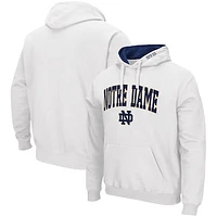 Men's Colosseum White Notre Dame Fighting Irish Arch & Logo 3.0 Pullover Hoodie