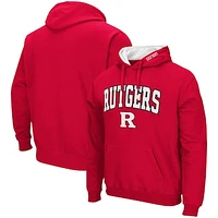 Men's Colosseum Rutgers Scarlet Knights Arch & Logo 3.0 Pullover Hoodie