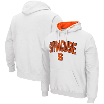 Men's Colosseum White Syracuse Orange Arch & Logo 3.0 Pullover Hoodie