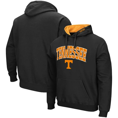 Men's Colosseum Black Tennessee Volunteers Arch & Logo 3.0 Pullover Hoodie