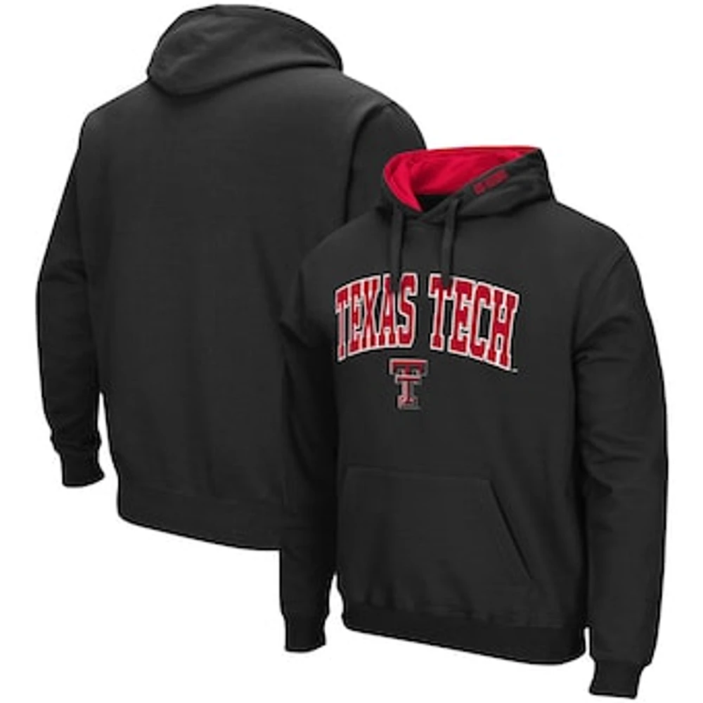 Men's Colosseum Black Texas Tech Red Raiders Arch & Logo 3.0 Pullover Hoodie