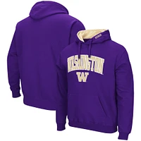 Men's Colosseum Washington Huskies Arch & Logo 3.0 Pullover Hoodie