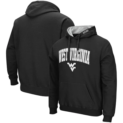 Men's Colosseum Black West Virginia Mountaineers Arch & Logo 3.0 Pullover Hoodie