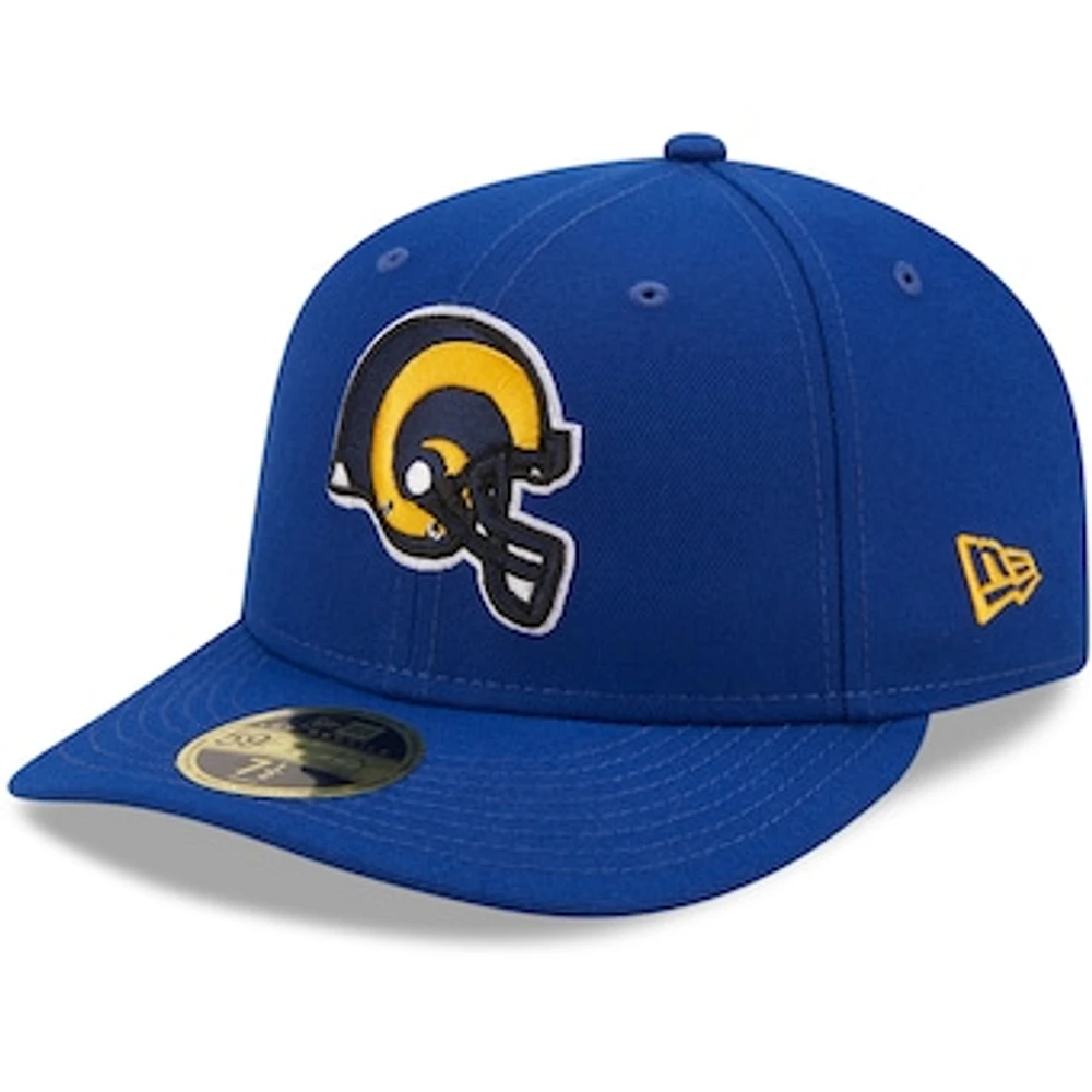 Men's New Era Royal Los Angeles Rams Omaha Throwback Low Profile 59FIFTY Fitted Hat