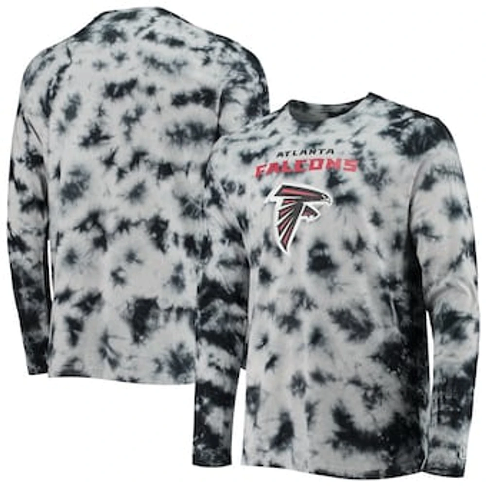 Men's New Era Black Atlanta Falcons Tie-Dye Long Sleeve T-Shirt