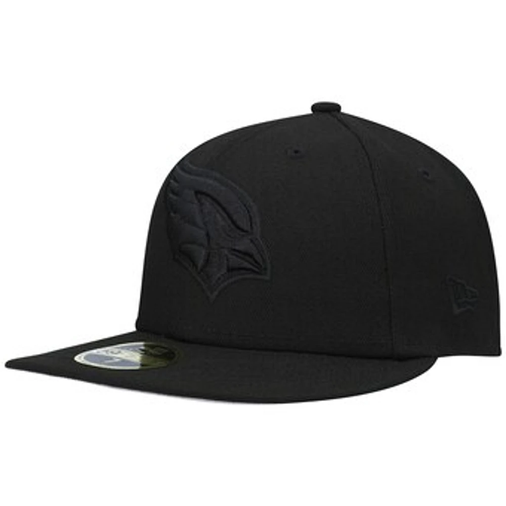 Men's New Era Black Arizona Cardinals Black on Black Low Profile 59FIFTY II Fitted Hat