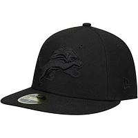 Men's New Era Black Detroit Lions on Low Profile 59FIFTY II Fitted Hat