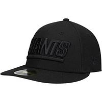 Men's New Era Black York Giants Historic Logo on Low Profile 59FIFTY II Fitted Hat