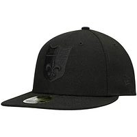 Men's New Era Black Orleans Saints Historic Logo on Low Profile 59FIFTY II Fitted Hat