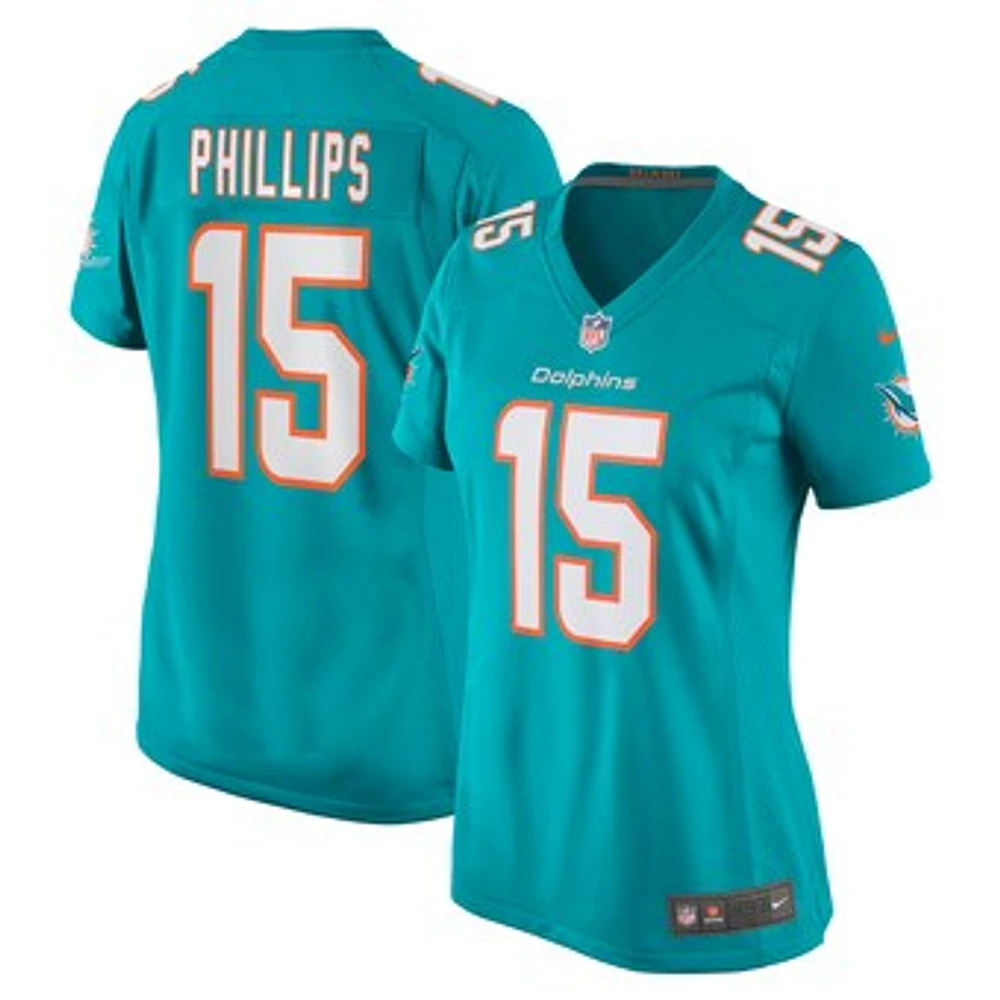 Women's Nike Jaelan Phillips Aqua Miami Dolphins Game Player Jersey