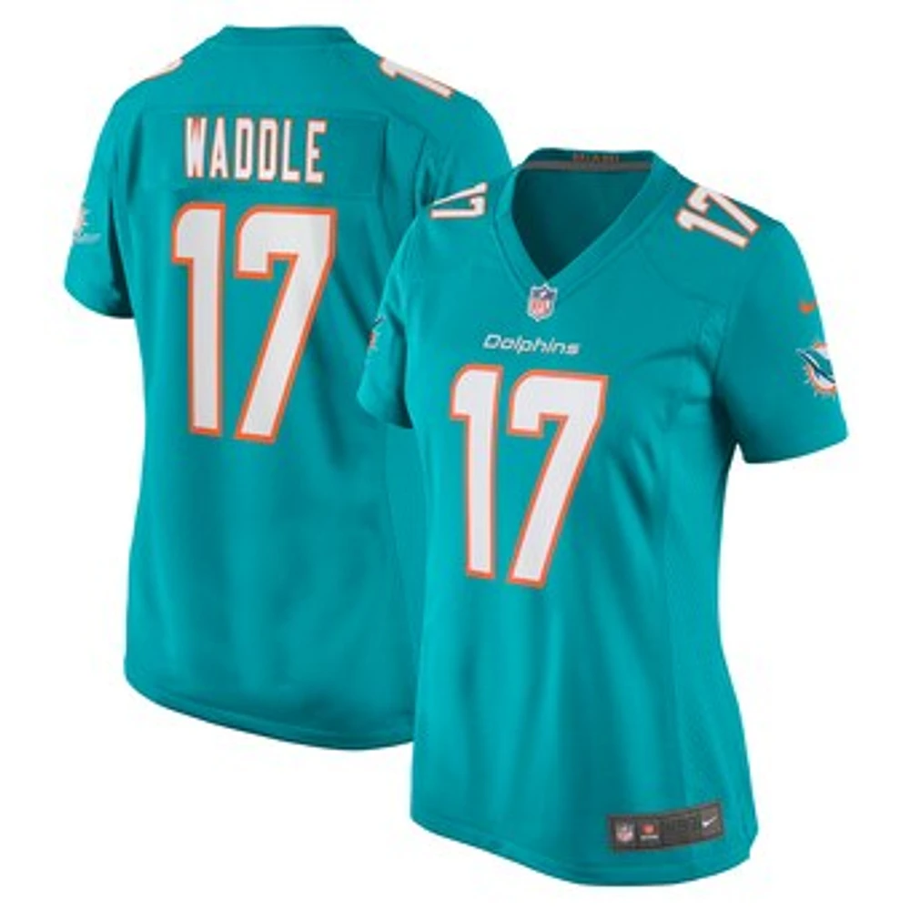 Women's Nike Jaylen Waddle Aqua Miami Dolphins Game Player Jersey