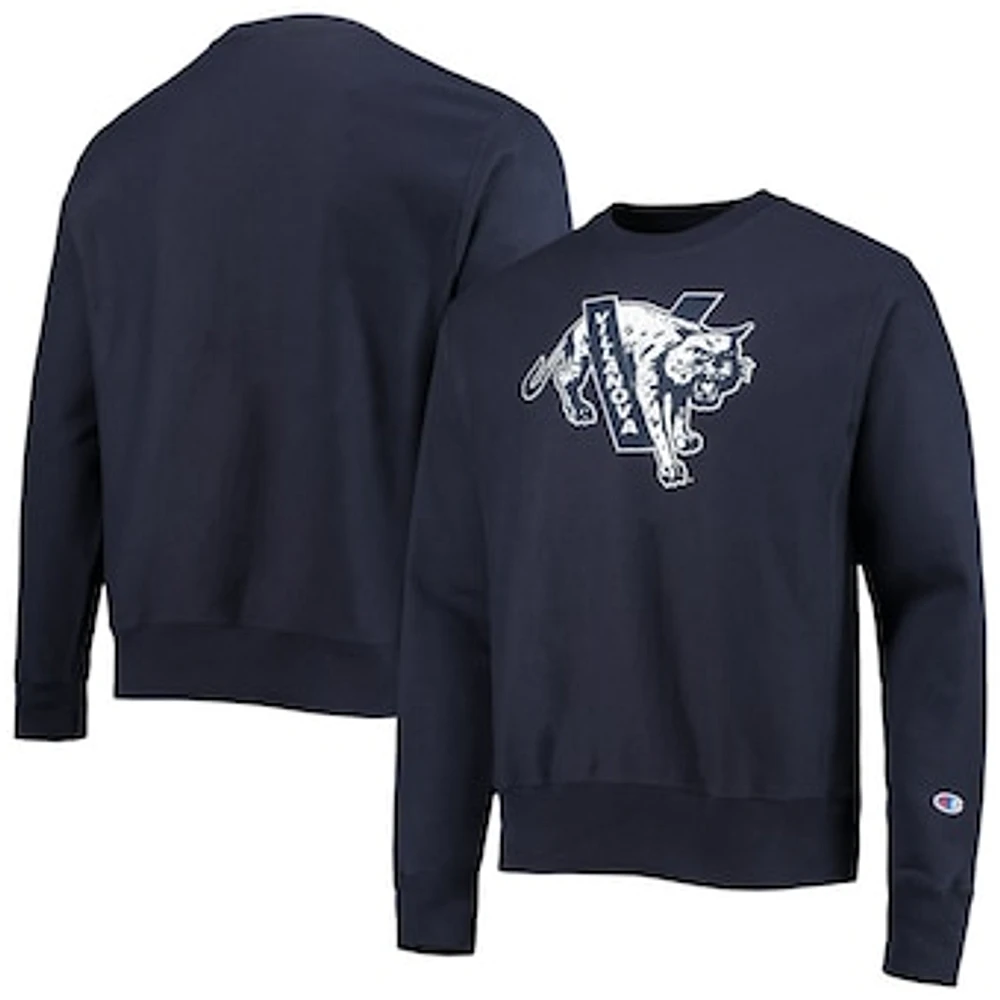 Men's Champion Navy Villanova Wildcats Vault Logo Reverse Weave Pullover Sweatshirt