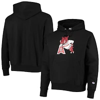 Men's Champion Black Arkansas Razorbacks Vault Logo Reverse Weave Pullover Hoodie