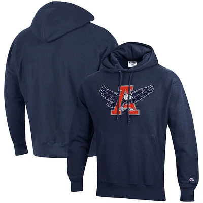 Men's Champion Navy Auburn Tigers Vault Logo Reverse Weave Pullover Hoodie