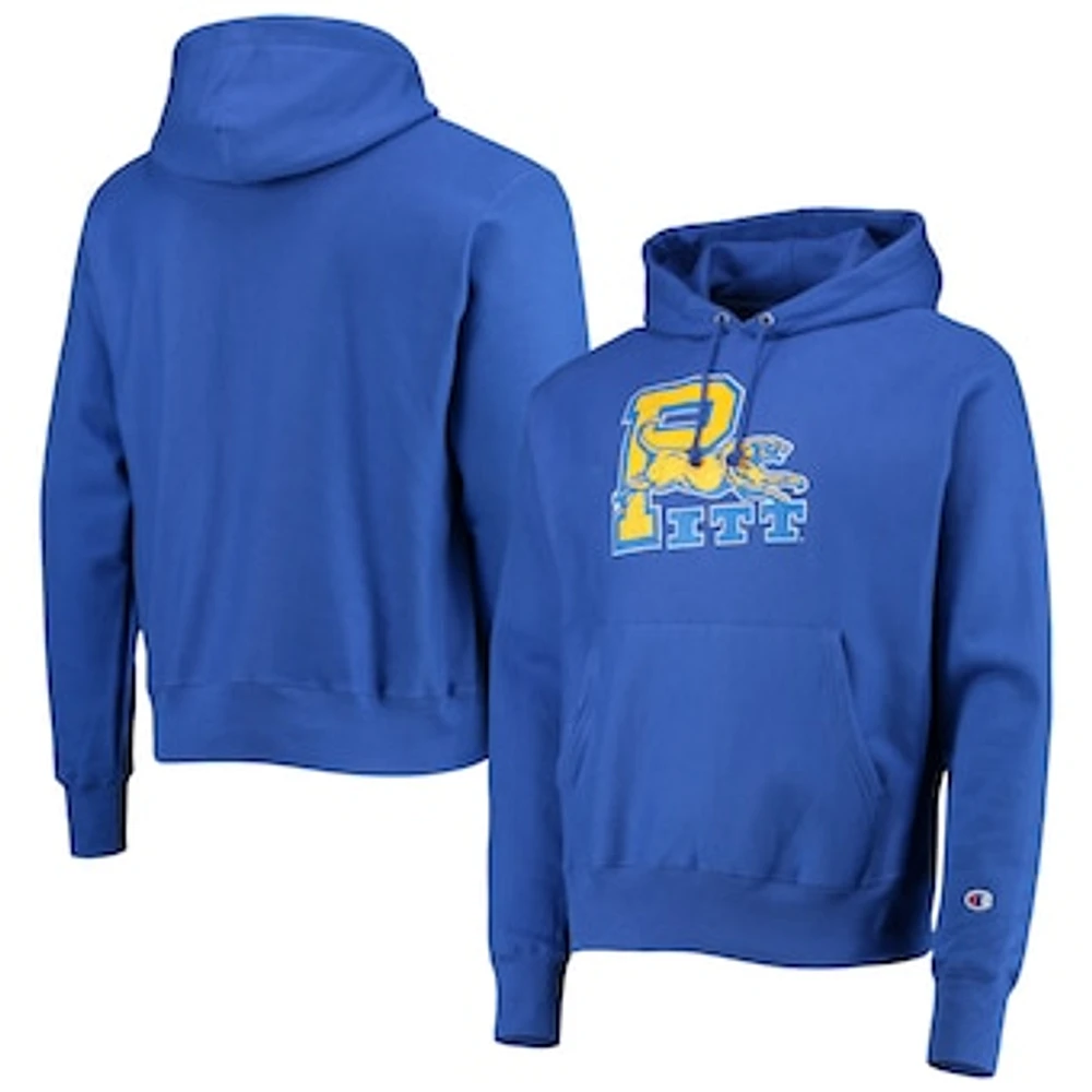 Men's Champion Royal Pitt Panthers Vault Logo Reverse Weave Pullover Hoodie