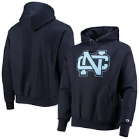 Men's Champion Navy North Carolina Tar Heels Vault Logo Reverse Weave Pullover Hoodie