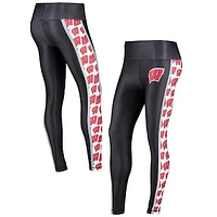 Women's Concepts Sport Black Wisconsin Badgers Dormer Knit Leggings