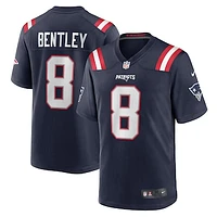 Men's Nike Ja'Whaun Bentley Navy New England Patriots Game Player Jersey