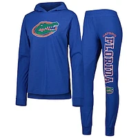 Women's Concepts Sport Royal Florida Gators Long Sleeve Hoodie T-Shirt & Pants Sleep Set