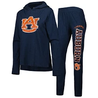 Women's Concepts Sport Navy Auburn Tigers Long Sleeve Hoodie T-Shirt & Pants Sleep Set