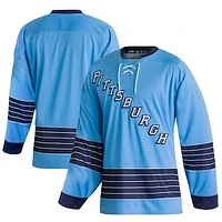 Men's adidas Light Blue Pittsburgh Penguins Team Classics Authentic Blank Jersey