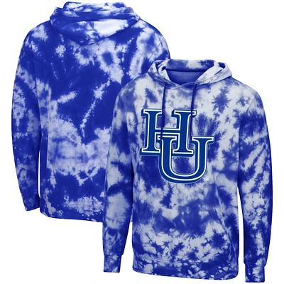 Men's Colosseum Royal Hampton Pirates Tie-Dye Pullover Hoodie