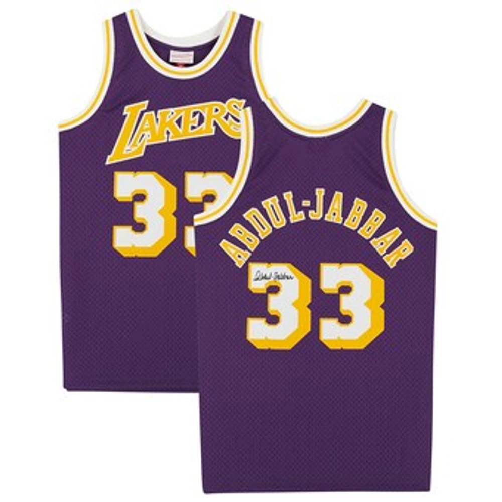 Kareem Abdul-Jabbar Los Angeles Lakers Autographed Mitchell & Ness Purple 1983-84 Swingman Jersey