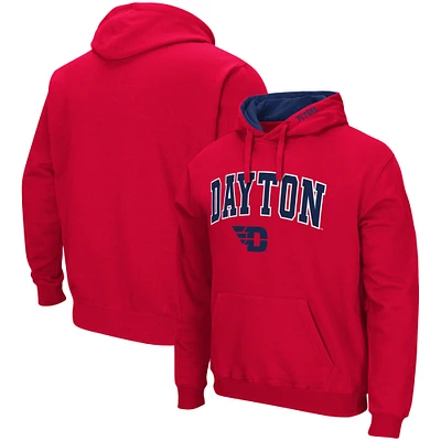 Men's Colosseum Red Dayton Flyers Arch and Logo Pullover Hoodie